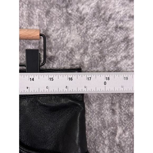 Aritzia Pants 12 Womens Wilfred Melina Straight Black Vegan Leather - Picture 3 of 7